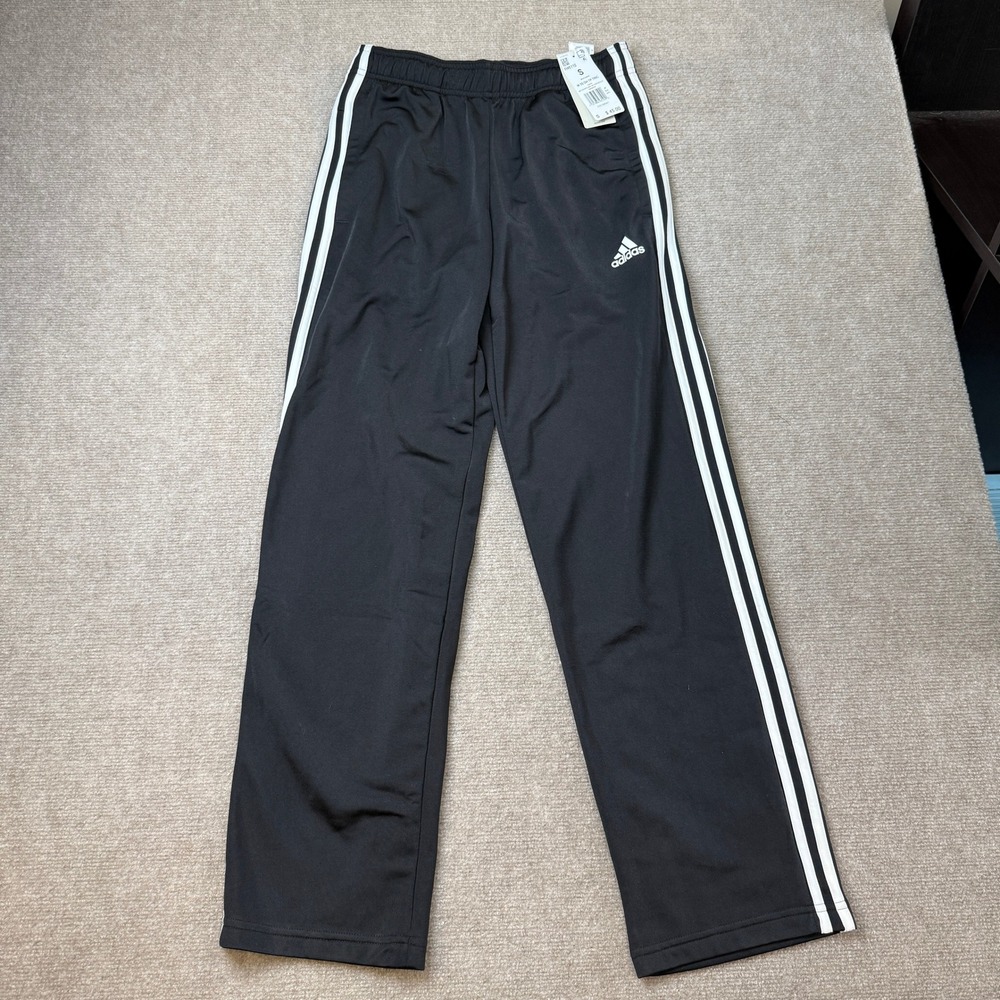 MSRP $45 Adidas H46110 Men's S Black Essentials Warm-Up Track Pants w/ SNAGS‎